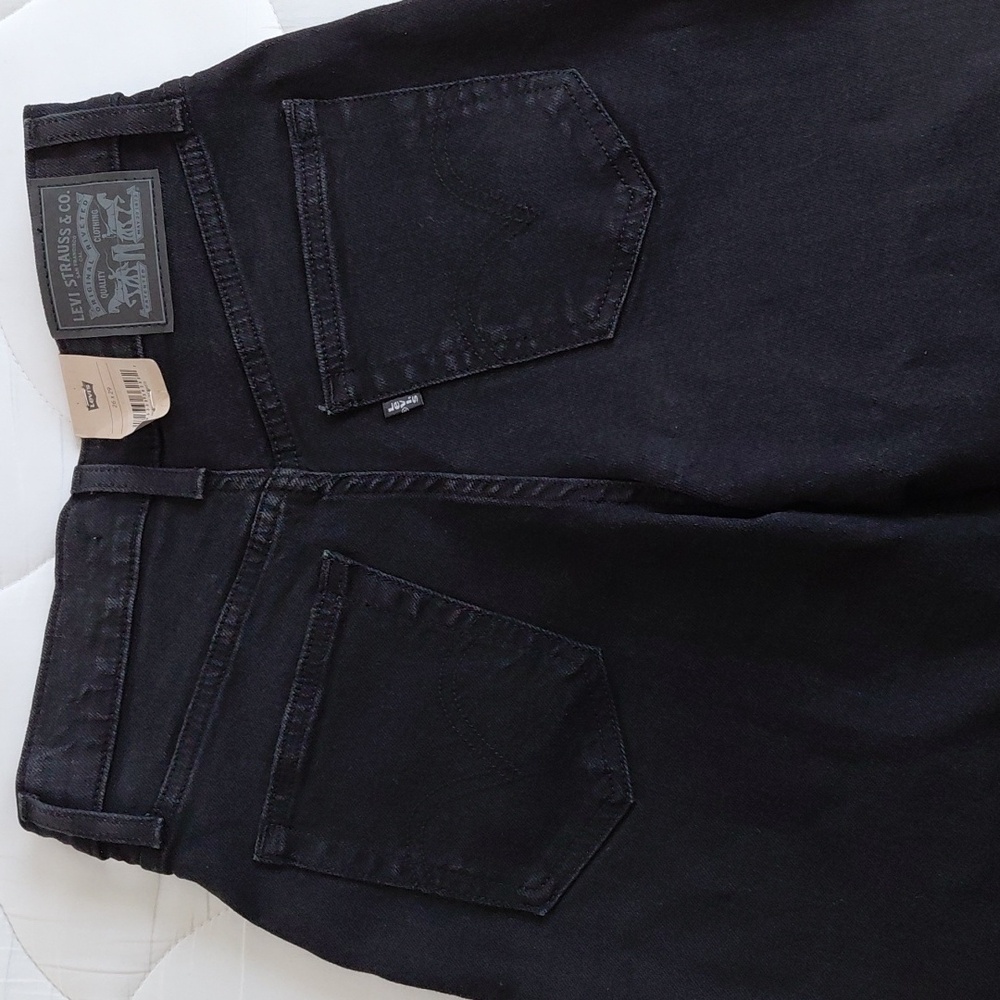 Levi's High Waisted Mom Jeans Flash Black Sz 26 Nwt - Picture 4 of 12